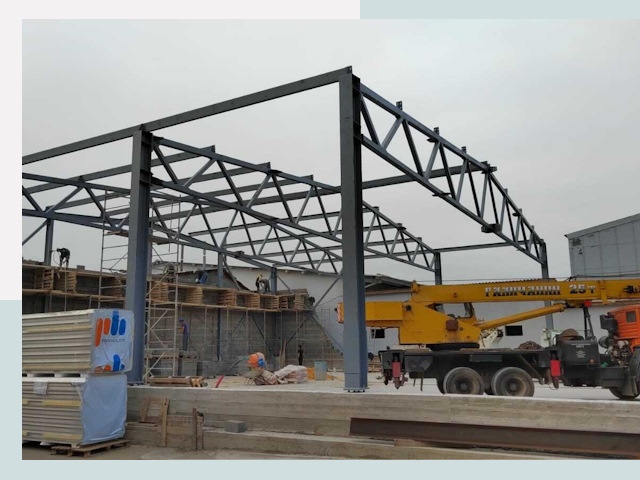 Строительство цехов в Петергофе