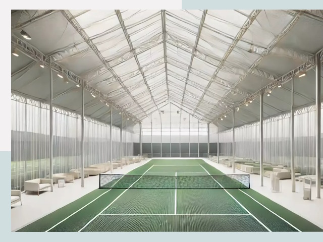 Строительство теннисных кортов в Петергофе