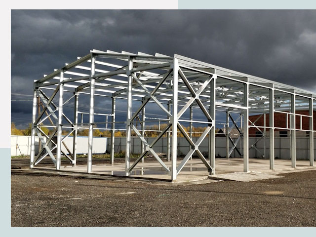 Двускатные ангары в Петергоф от 628 руб. за квадрат