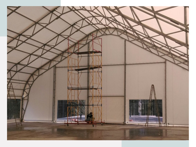 Шатровые ангары в Петергофе