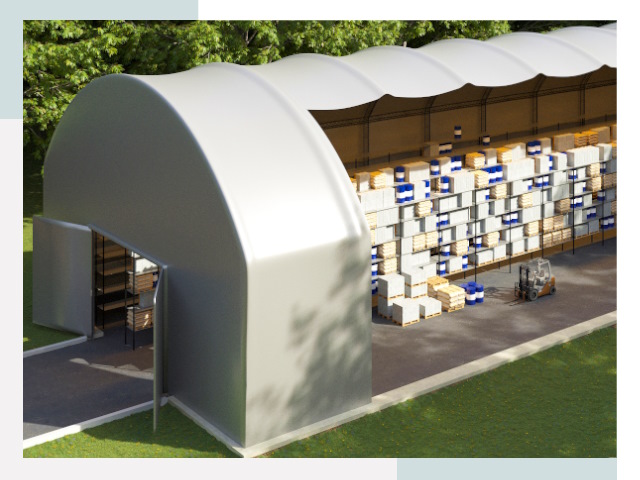 Тентовые ангары в Петергофе