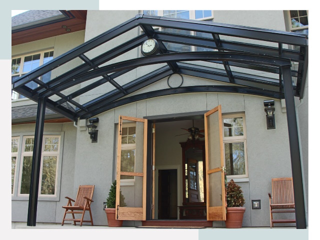 Козырьки металлические в Петергофе