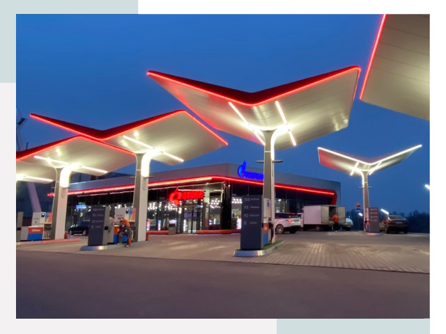 Навесы для АЗС в Петергофе