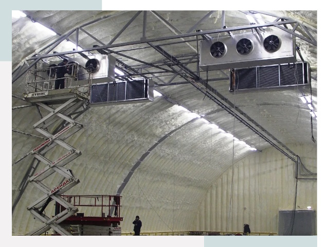 Оснащение ангаров в Петергофе