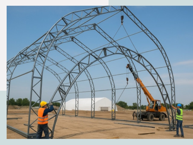 Монтаж ангаров в Петергофе от 628 руб. - Надежно и быстро