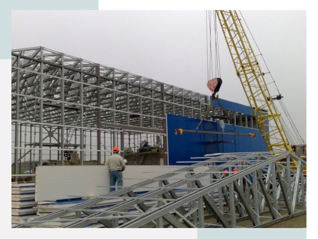 Монтаж ангаров в Петергофе