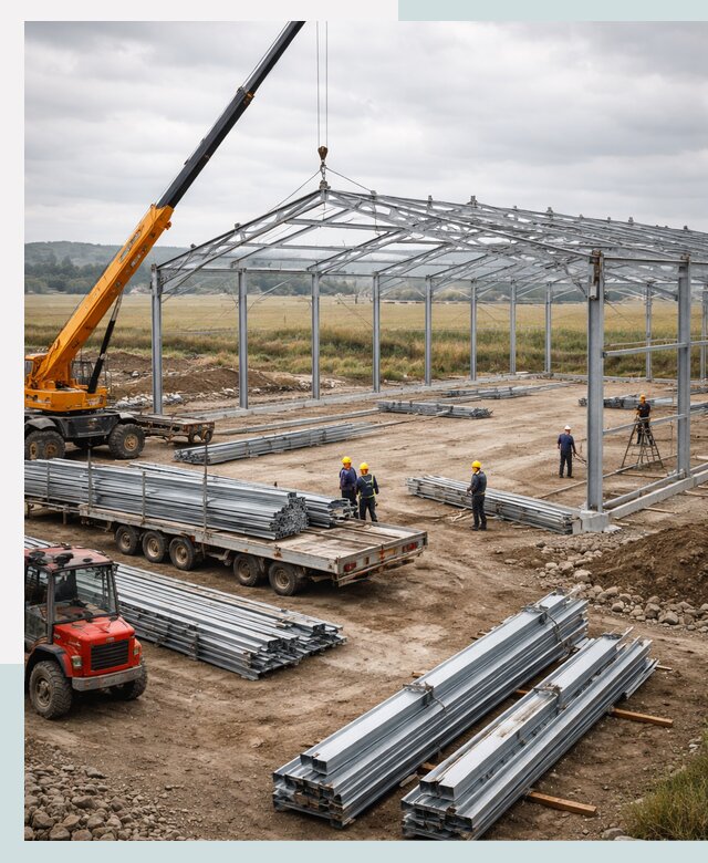 Строительство ангаров для сельхозтехники в Петергофе под ключ